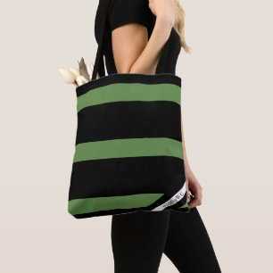 HAMbyWG - Canvas Shoulder Bag - Black & Sage  Logo
