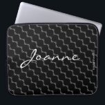 HAMbyWG - Circle Pattern in any colour Laptop Sleeve<br><div class="desc">HAMbyWhiteGlove  - Circle Pattern with any colour Background,  with or without your name - just choose the personalize and customize options!  or call 203-302-0337 for assistance by HAMbWG. Shown here with a black background.</div>