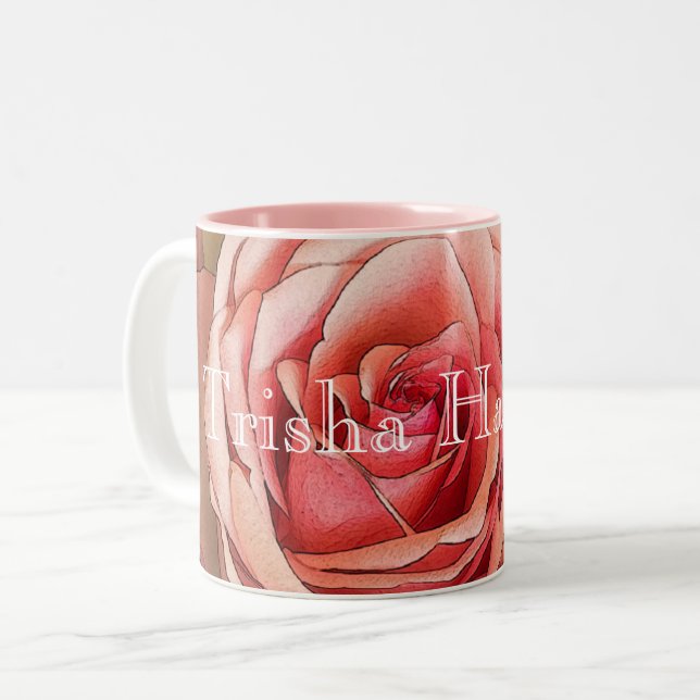 HAMbyWG - Coffee Mug - Peach Rose (Front Left)