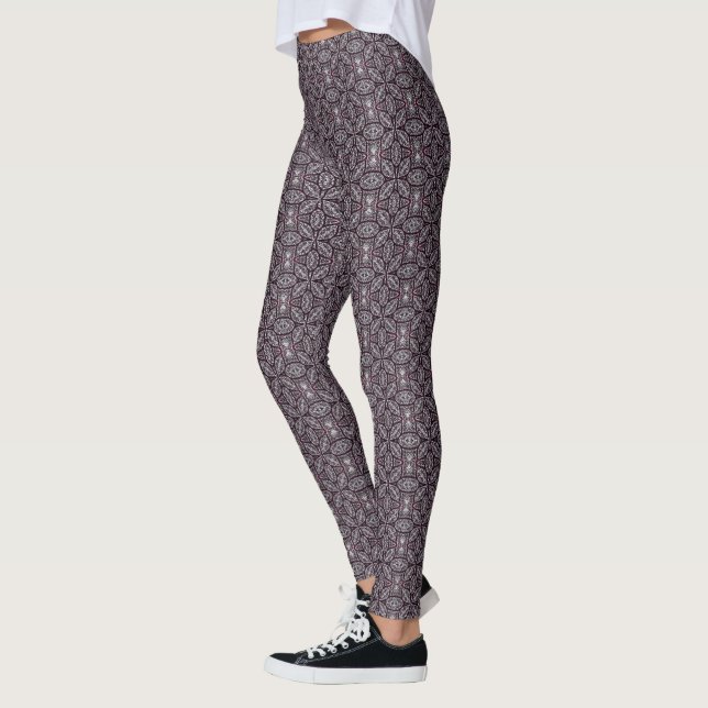 HAMbyWG  Compression Leggings - India Ink Cherry (Left)