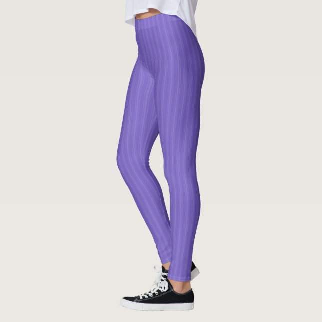 HAMbyWG - Compression Leggings - Purple Stripe (Left)