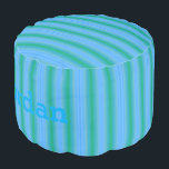 HAMbyWG - Cotton Pouf Chair - Blue Green<br><div class="desc">HAMbyWG - Cotton Pouf Chair - Blue and green stripes - Adorable for young boys</div>