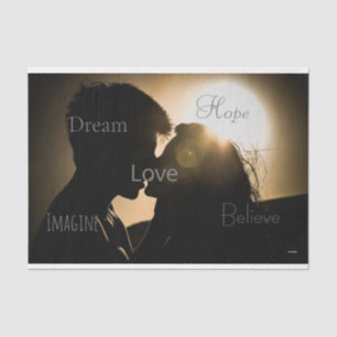 HAMbyWG - Couple's Shadow Kiss with Words Tissue Paper