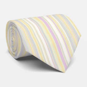HAMbyWG - Cravate - Jaune pâle/Gris/Lilac/Blanc