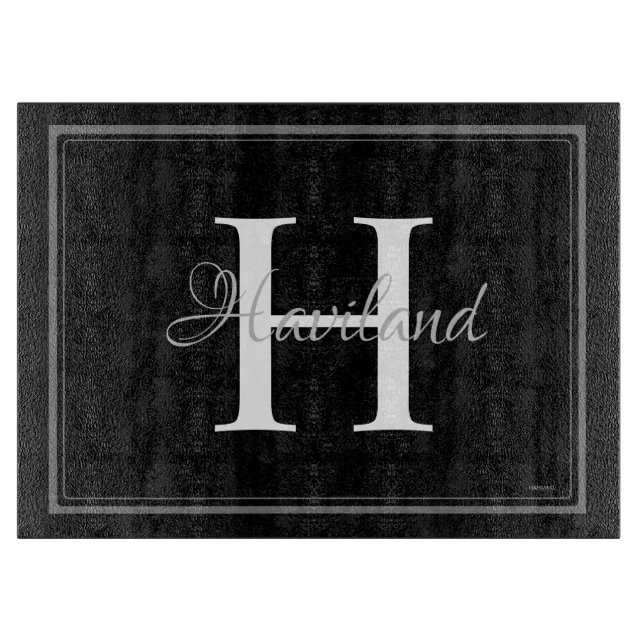 HAMbyWG Custom two-tone Monogram Cutting Board (Front)