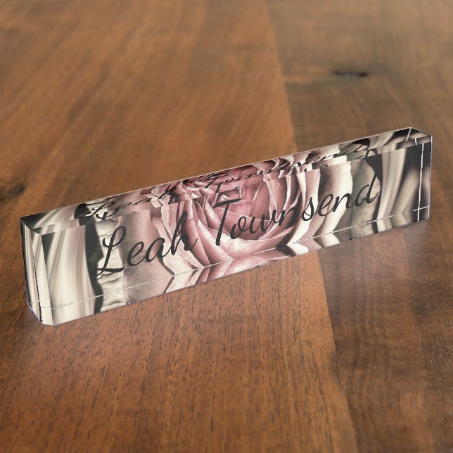 HAMbyWG - Desk Name Plate - Antique Rose (Side)
