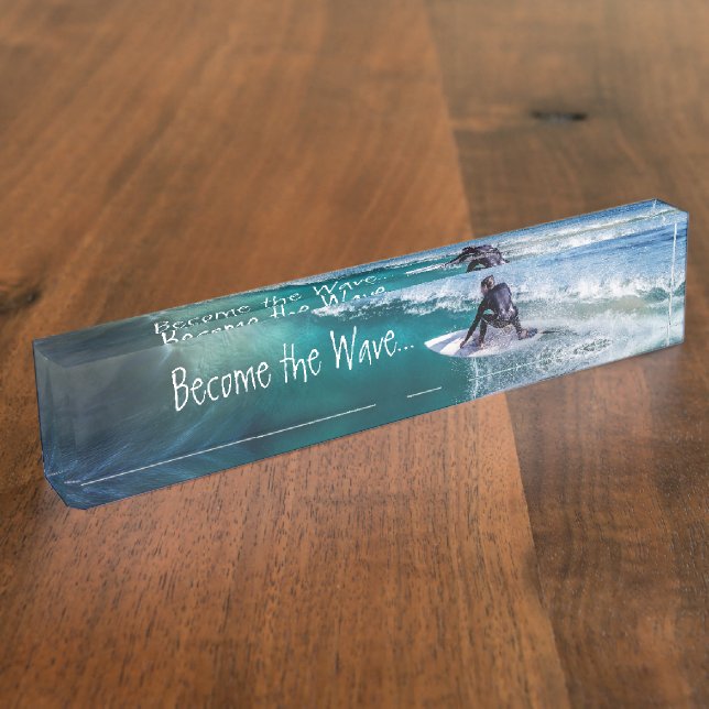HAMbyWG Desk Name Plate - Become the Wave (Side)