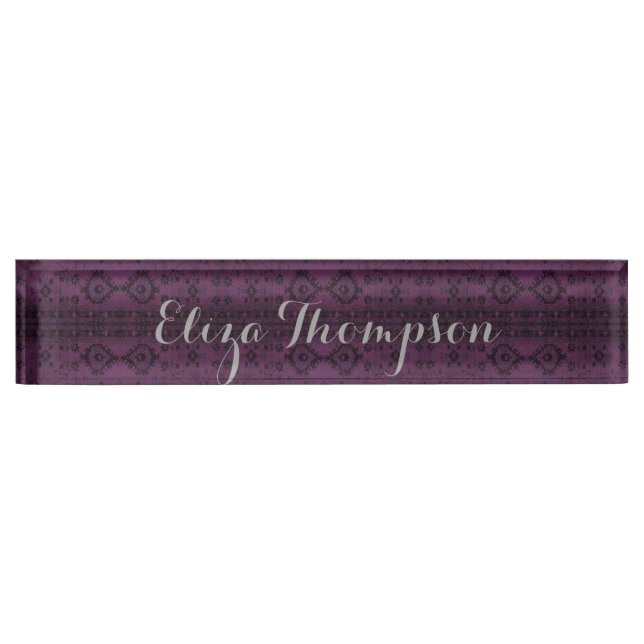 HAMbyWG - Desk Name Plate - India Ink Amethyst (Front)