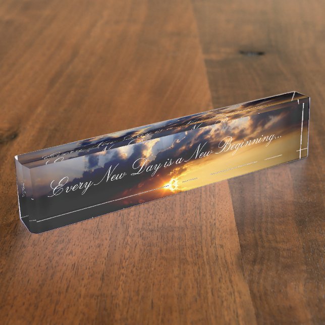 HAMbyWG Desk Name Plate - New Beginnings (Side)