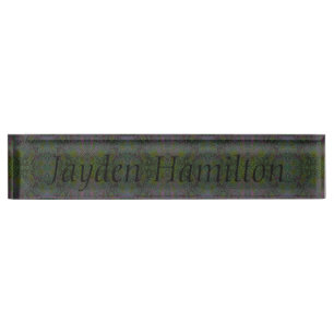 HAMbyWG - Desk Name Plate - Snake Green/Purple