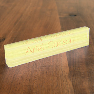 HAMbyWG - Desk Name Plate - Washed Yellow
