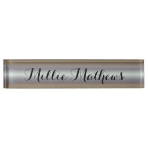 HAMbyWG - Desk Name Plate - White Gradient