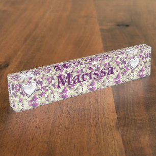 HAMbyWG - Desk Nameplate - Purple Camouflage