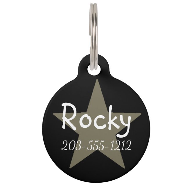 HAMbyWG - Dog Name Tag - Star (Front)