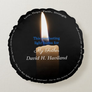 HAMbyWG - Everlasting Candle Memorial Round Pillow
