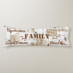 HAMbyWG - Family Theme, Distressed  Look Body Pillow