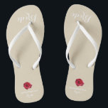 HAMbyWG - Flip-Flop - Bride w/White Lettering/Rose Flip Flops<br><div class="desc">HAMbyWG - Flip-Flop - Bride w/White Lettering/Rose</div>