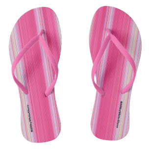 HAMbyWG - Flip-Flops  Light Pink & White Flip Flops