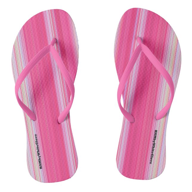 HAMbyWG - Flip-Flops  Light Pink & White Flip Flops (Footbed)