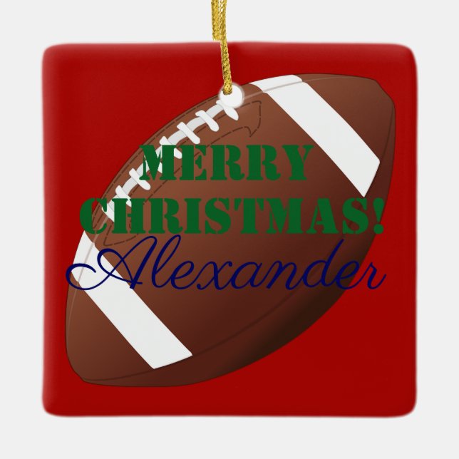 HAMbyWG  - Football Ceramic Ornament (Front)