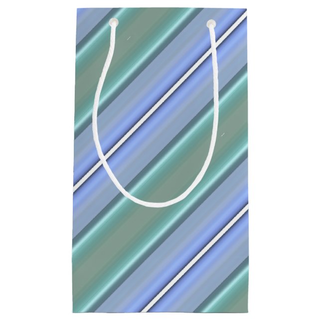 HAMbyWG Gift Bag - Light Blue & Mint Stripe (Front)