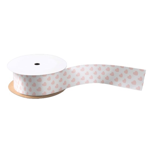 HAMbyWG - Gift Ribbon - Peachy Pink Hearts Satin Ribbon
