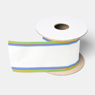 HAMbyWG - Gift Ribbon - Rainbow & White Satin Ribbon