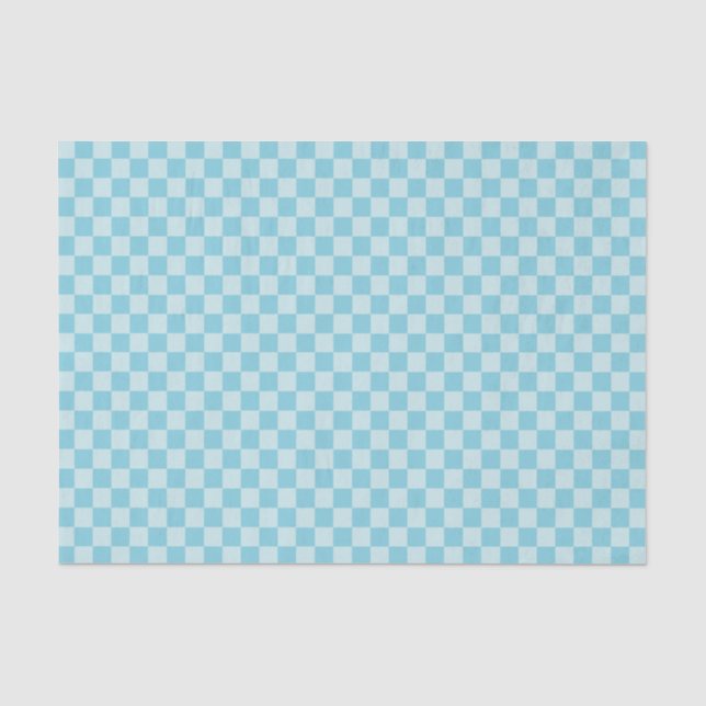 HAMbyWG - Gift Tissue - Aqua-Blue Gingham Tissue Paper (Front)