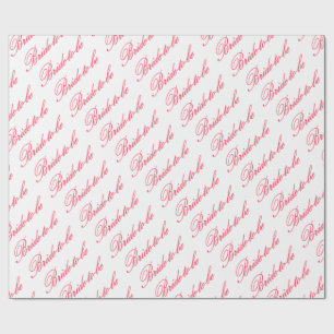 HAMbyWG - Gift Wrap - Bride-to-be Rose/White