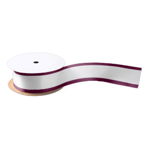 HAMbyWG - Gift Wrap - Burgundy Rose/White Ribbon Satin Ribbon