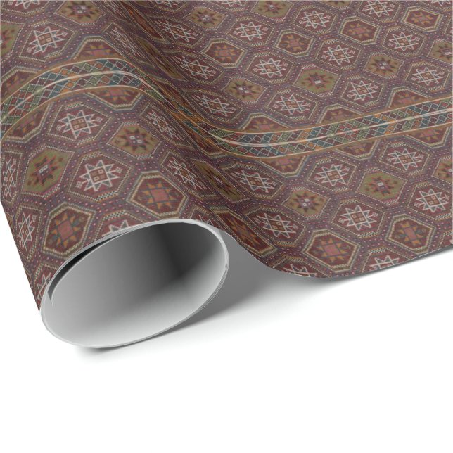HAMbyWG - Gift Wrap - Native American Maroon Colou (Roll Corner)