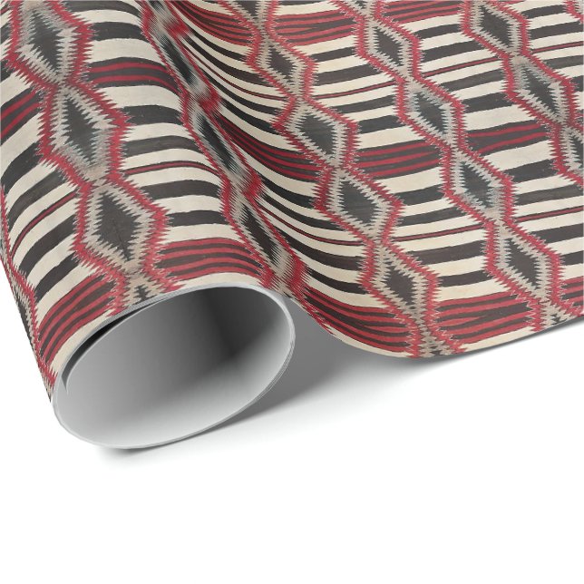 HAMbywG - Gift Wrap - Tribal Black Red Bone (Roll Corner)