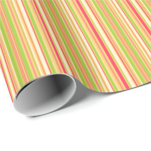 HAMbyWG Glossy Wrapping Paper - Lime Rose Stripes