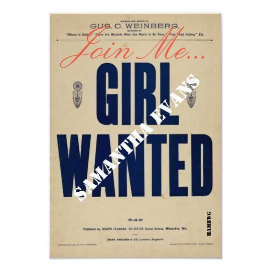 HAMbyWG - Invitation - Girl Wanted