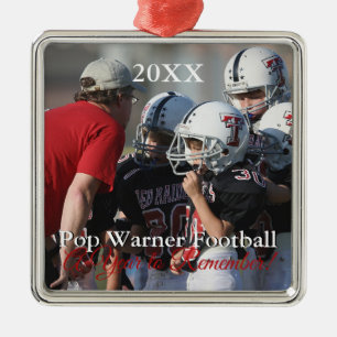 HAMbyWG - Kid's Football Themed Ornament in Silver