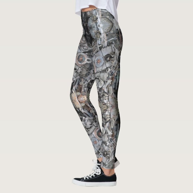 HAMbyWG - Legging - Motif Pièces Moteur (Gauche)