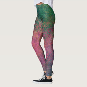 HAMbyWG - Leggings - Agate vert et rose Surprise