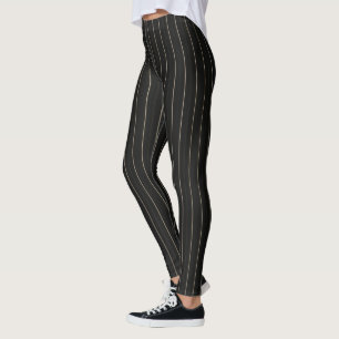 HAMbyWG - Leggings - Black Pin Stripes