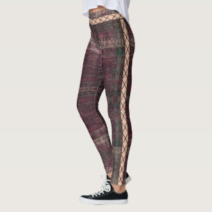HAMbyWG  Leggings - Distressed Burgundy