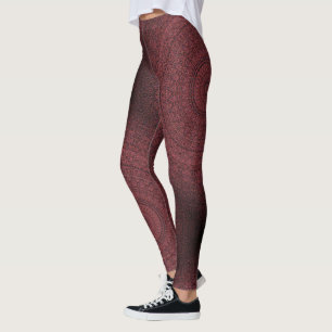 HAMbyWG - Leggings - Mandala rouge pomme indienne