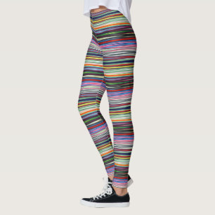 HAMbyWG - Leggings - Mixed Colour Gradient Stripes