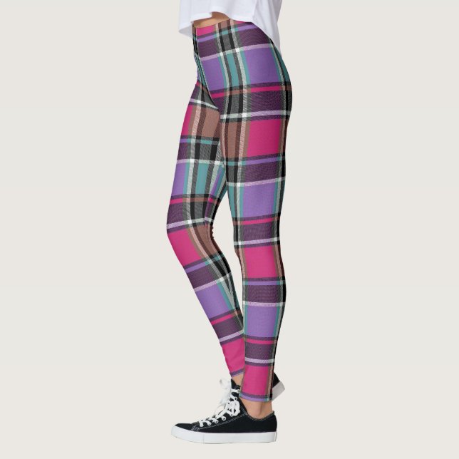 HAMbyWG - Leggings - Plaid rose et Lilac (Gauche)