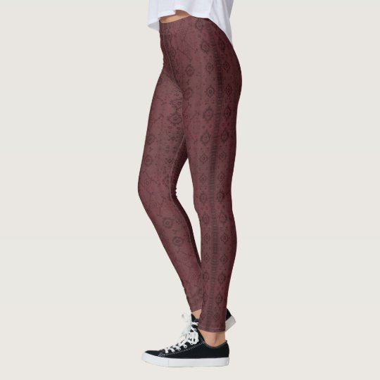 HAMbyWG - Leggings - Vintage Turk Design - Crimson