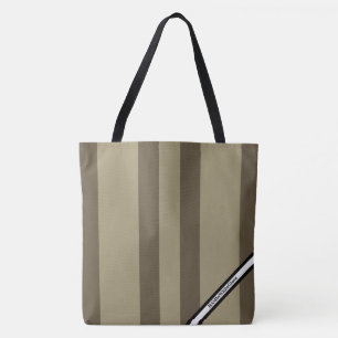 HAMbyWG - LG Tote Bag - Mushroom Stripe W Logo