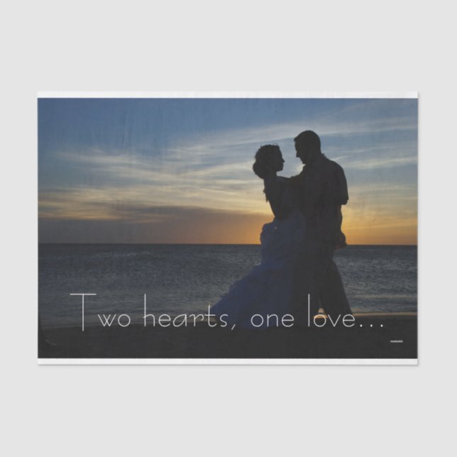 HAMbyWG - Married couple in sunset with words Tissue Paper (Front)