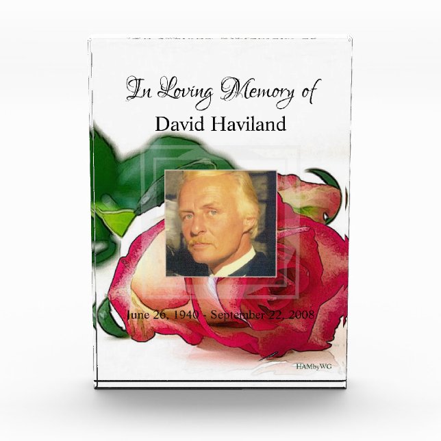HAMbyWG Memorial Rose  Acrylic Photo Block (Front)