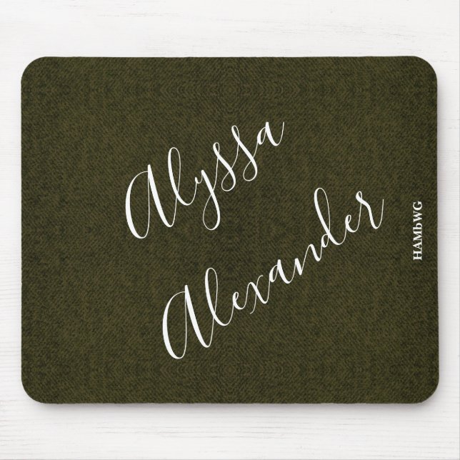 HAMbyWG - Mouse Pad - Denim Image - Olive (Front)