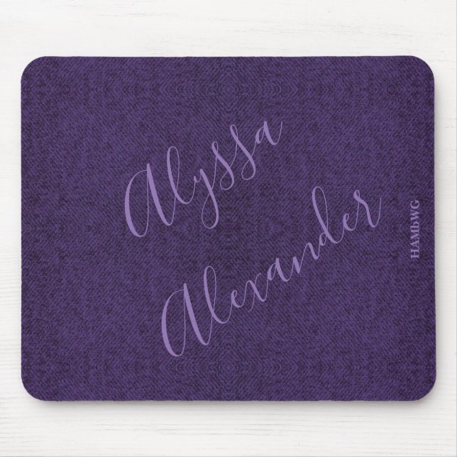 HAMbyWG - Mouse Pad - Denim Image - Purple (Front)