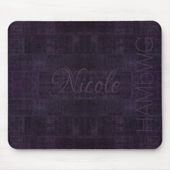 HAMbyWG - Mouse Pad - Distressed Plum (Front)