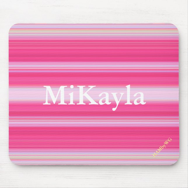 HAMbyWG - Mouse Pad - Pink Random Stripes (Front)